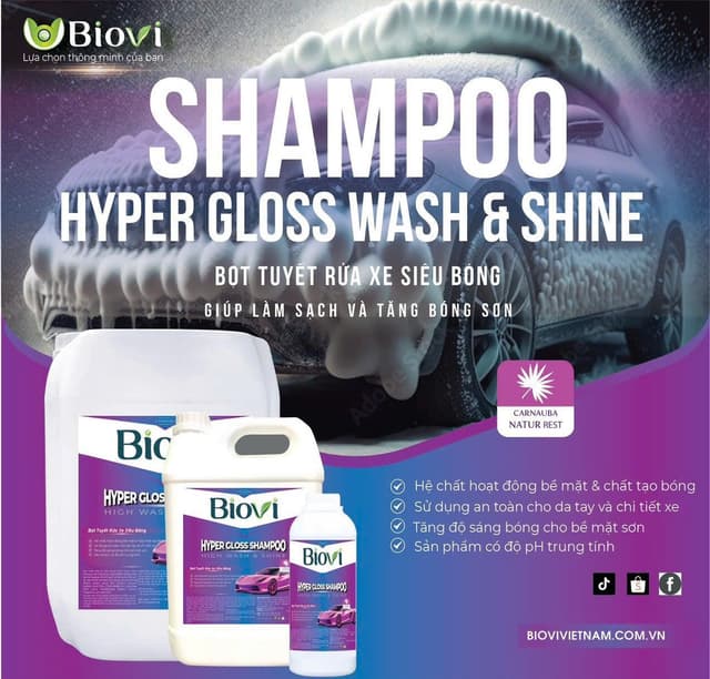 Biovi HyperGlossShampoo - Bọt tuyết tăng bóng bề mặt